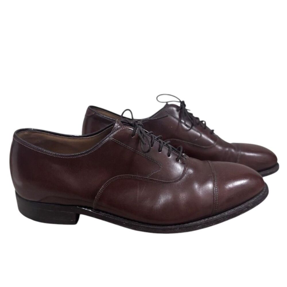 Johnston & Murphy Optima Cap Toe‎ Oxford Dress Shoes Leather Mens 9.5 D/B USA